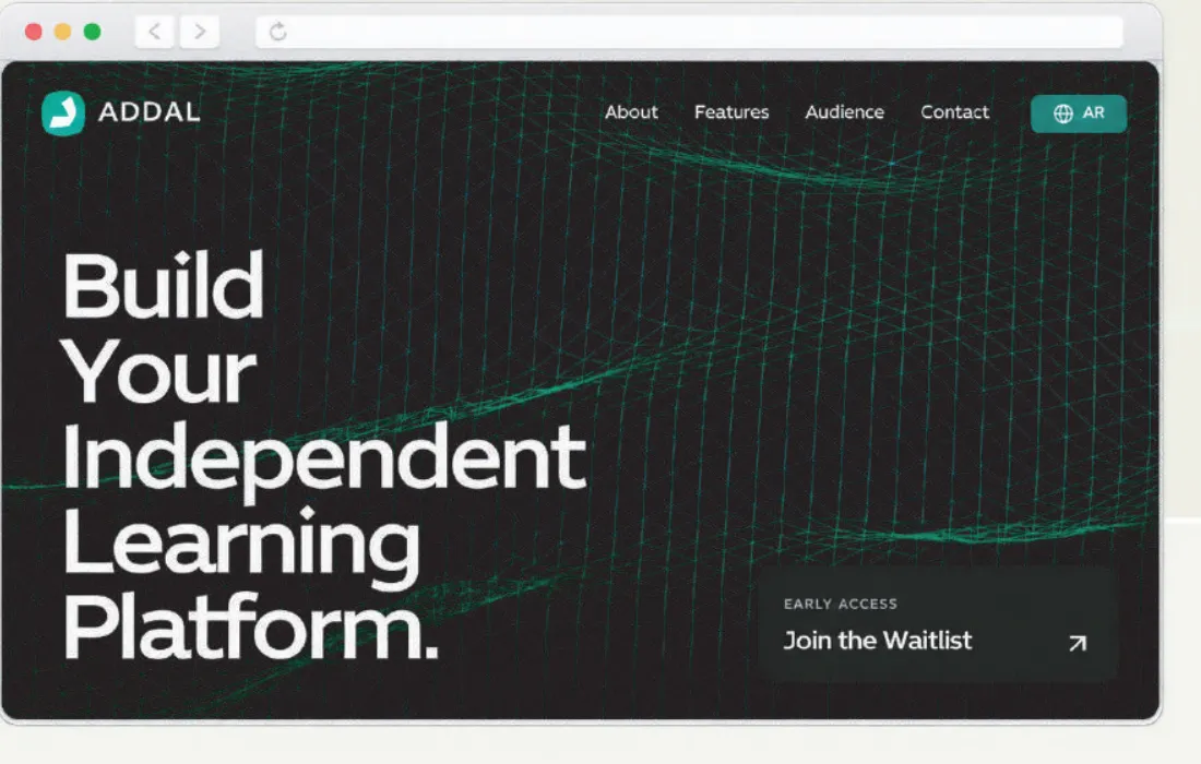 Addal learning platform website