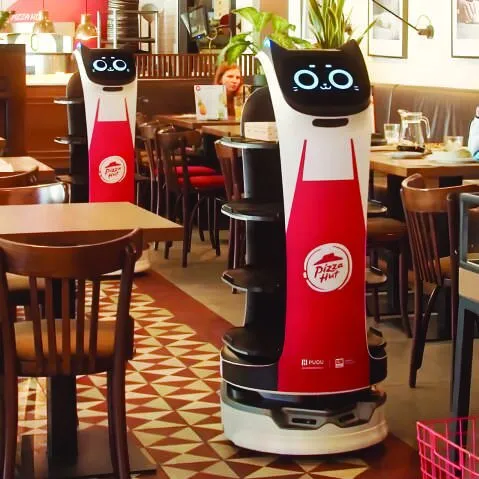 Quill robots in a restaurant